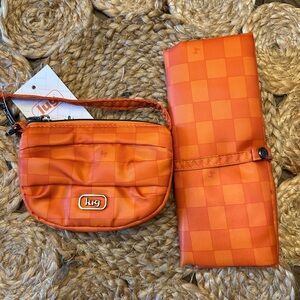 Lug Haunted Squares Orange Eco Shopper/Disco Pouch